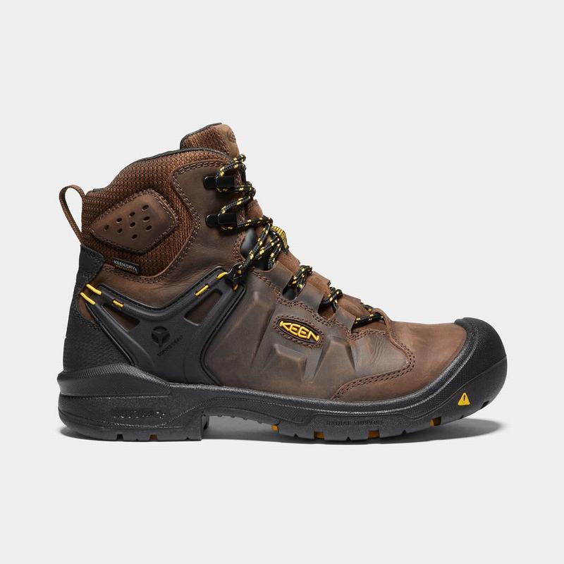 Botas De Trabajo Keen Dover 6" Wp Para Hombre Marrom/Negros - Botas Keen Mexico (103257-LRI)